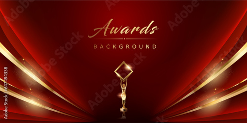 Red Background. Modern abstract template design. Elegant looking premium layout. Event backdrop with creative artwork and luxury feel. Birthday party post. Anniversary greeting card. 