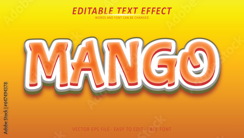 Mango editable text effect
