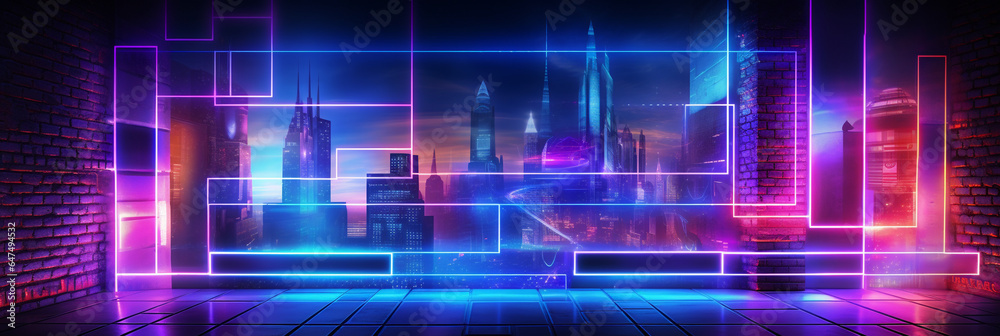 Abstract background Abstract neon background neon city background urban background