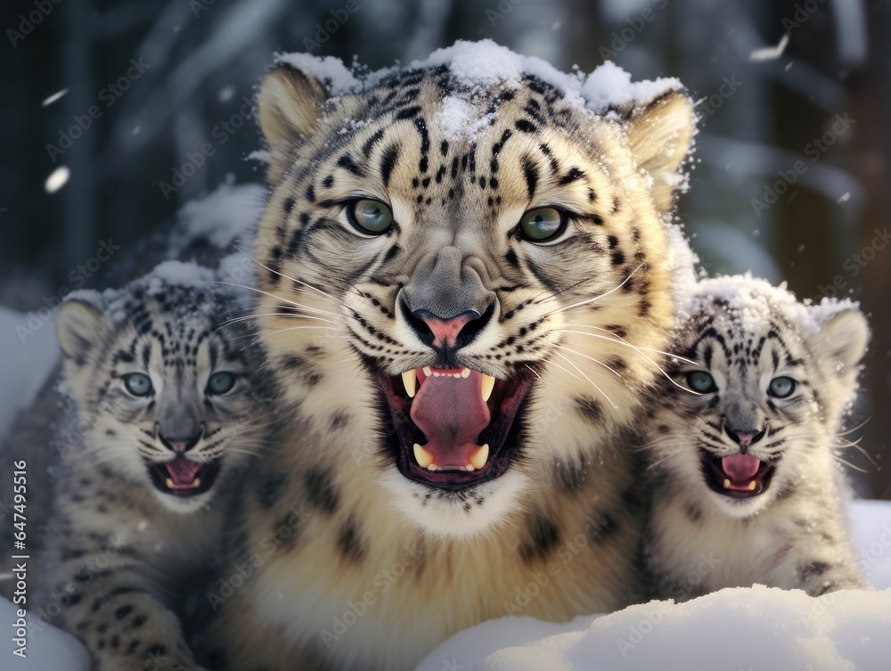 snow leopard portrait snow leopard portrait