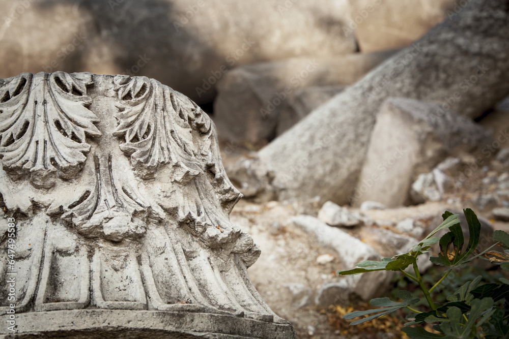 Stone Ruins At A Biblical Site; Thyatira, Turkey Stone Ruins At A Biblical Site; Thyatira, Turkey