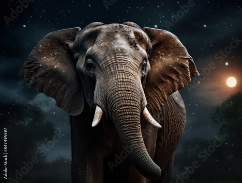 elephant at night