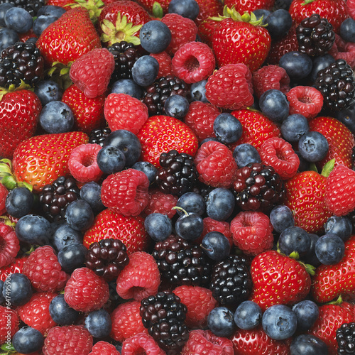 Strawberries, Blueberries And Blackberries; Toronto, Ontario, Canada