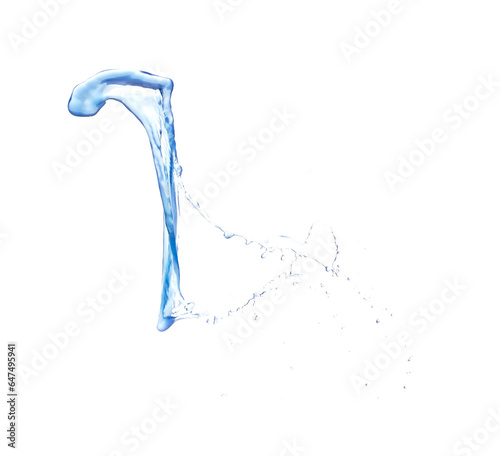 blue water splash isolated on white background © bajita111122