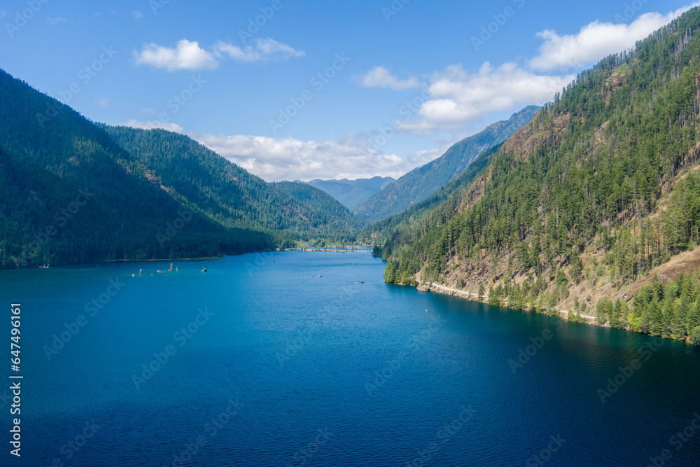 Lake Cushman and the Olympic Mountains of Washington State on a summer day Lake Cushman and the Olympic Mountains of Washington State on a summer day