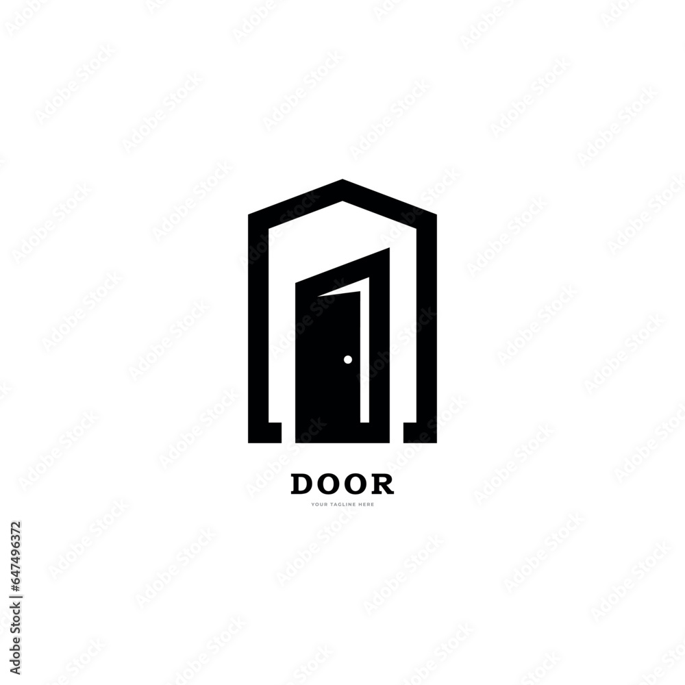 Open door .open health. open logo deep meaning, simple logo vector illustration Open door .open health. open logo deep meaning, simple logo vector illustration