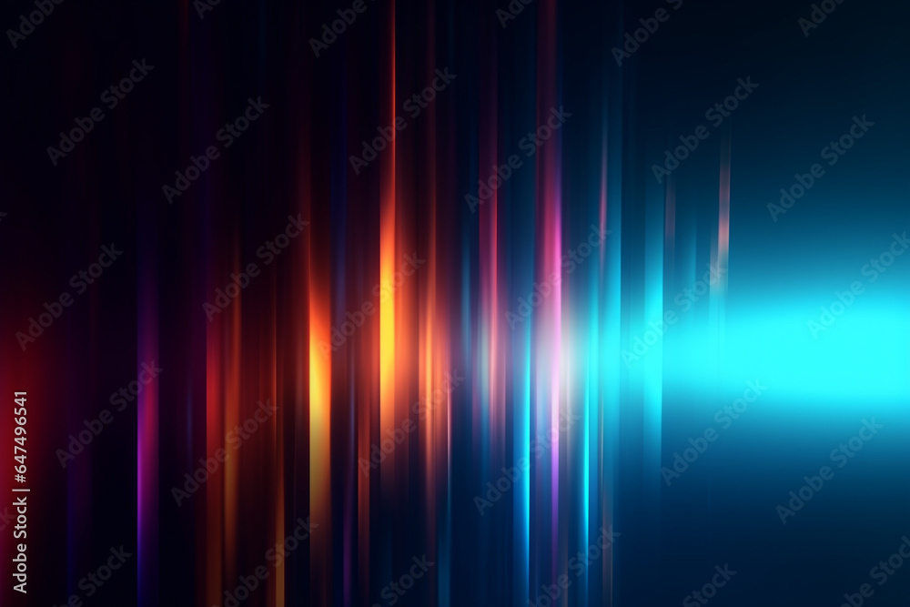 Blurred light streak on a black background, technology background, hi-tech, Generative AI