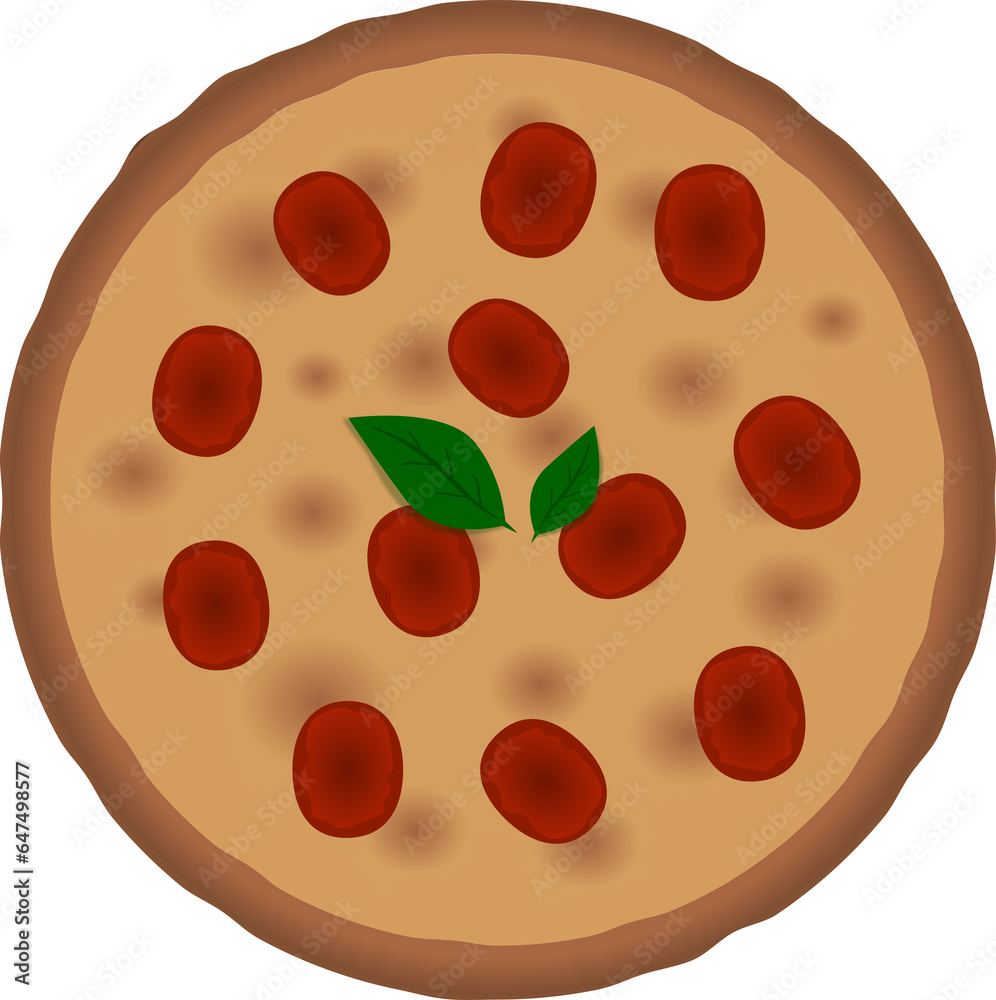 Fototapeta premium Pizza. Illustration