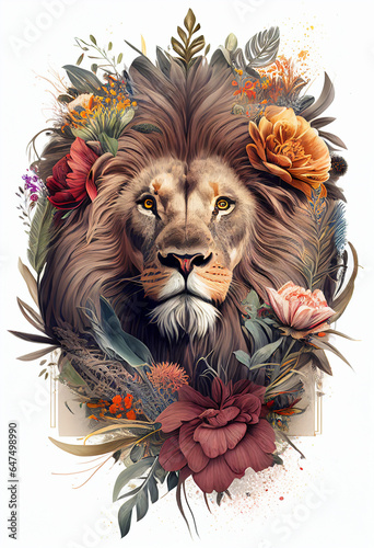 AI generated illustration the lion photo