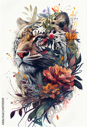 AI generates illustrations of the tiger