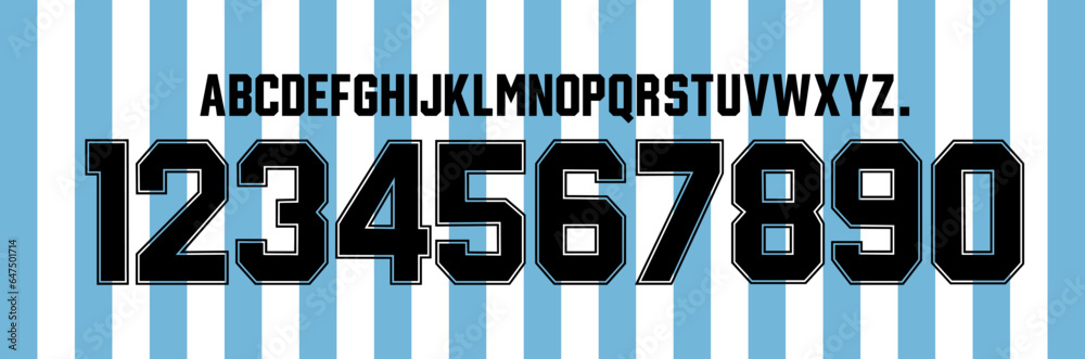 font vector team 1994 kit sport style font. retro football style font with lines. maradona. argentina font, retro soccer, The White and Sky Blue. sports style letters and numbers