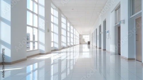 Modern clinic entrance hall contains a spacious  Bright.