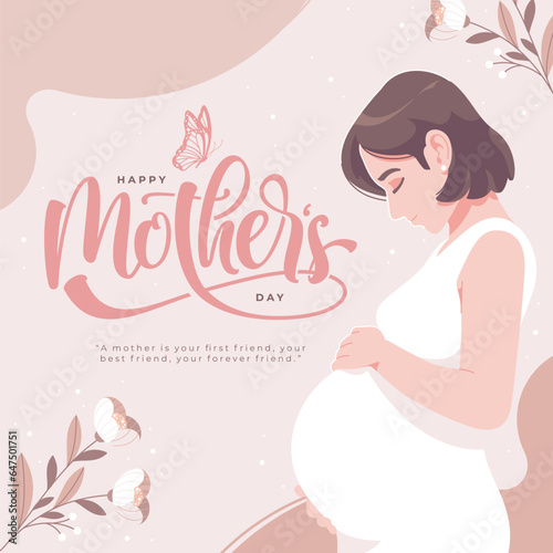 happy mother's day illustration background