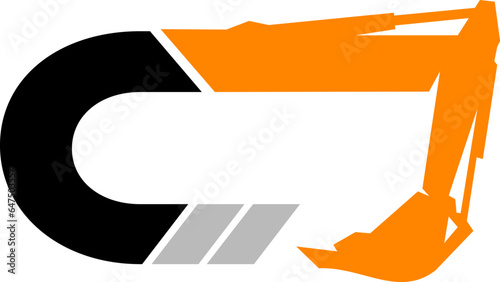 Excavator letter C logo