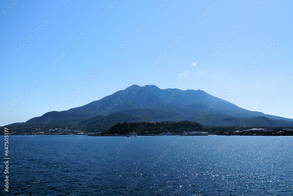 Sakurajima View from The Sea, Japan