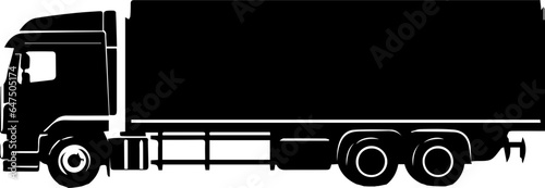 Trailer Truck Flat Icon