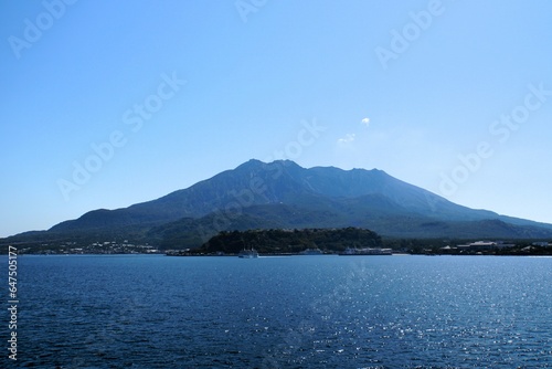Sakurajima View from The Sea, Japan
