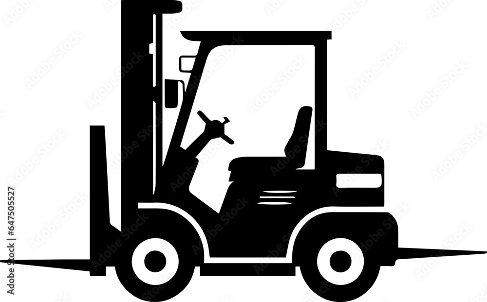 Forklifter Loader Flat Icon Forklifter Loader Flat Icon