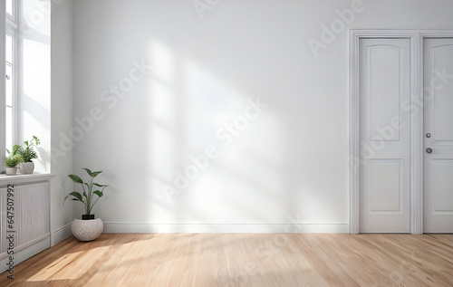 simple room with empty wall copy space ai generated