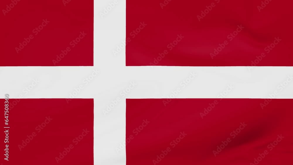 Denmark flag waving animated background Denmark flag waving animated background