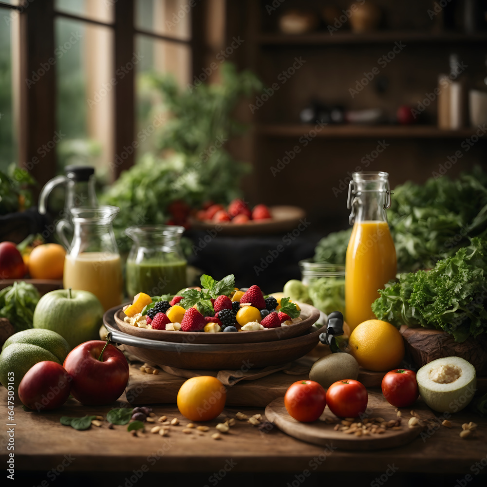 Healthy_food_lifestyle_background. Generated by Ai Healthy_food_lifestyle_background. Generated by Ai