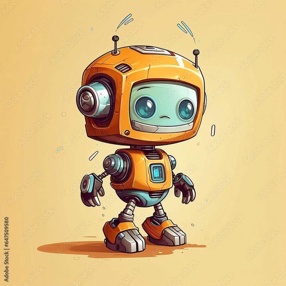Cartoon Cute A.I. Robot Cartoon Cute A.I. Robot