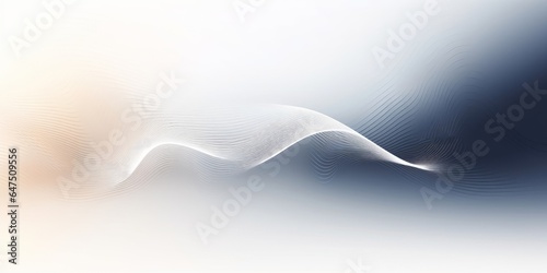 White abstract background with flowing particles. Digital future technology concept. illustration, Generative AI