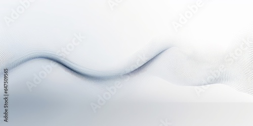 White abstract background with flowing particles. Digital future technology concept. illustration, Generative AI © Dream Big Studios
