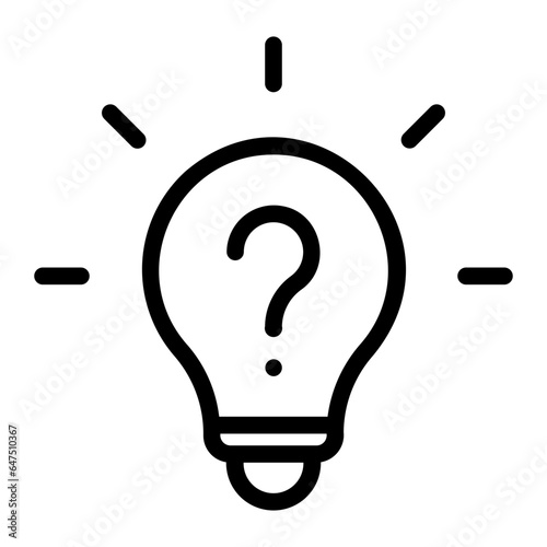 question mark line icon