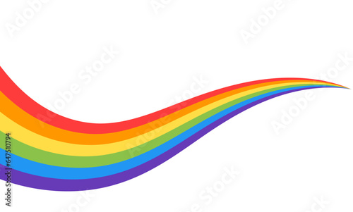 abstract rainbow wave curve arch colorful rainbow flat illustration vector