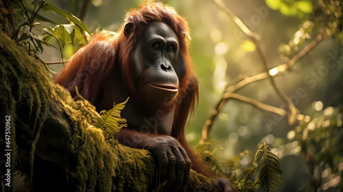 Orangutan in nature photo