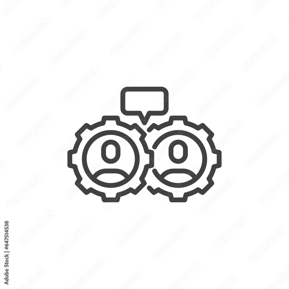 Stakeholder communication line icon Stakeholder communication line icon