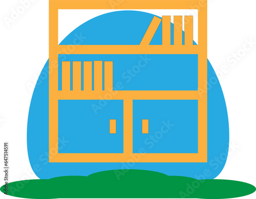  Vector Furniture Bookshelf With Background