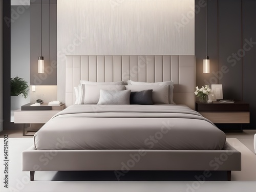 modern luxurious bedroom with sleek design