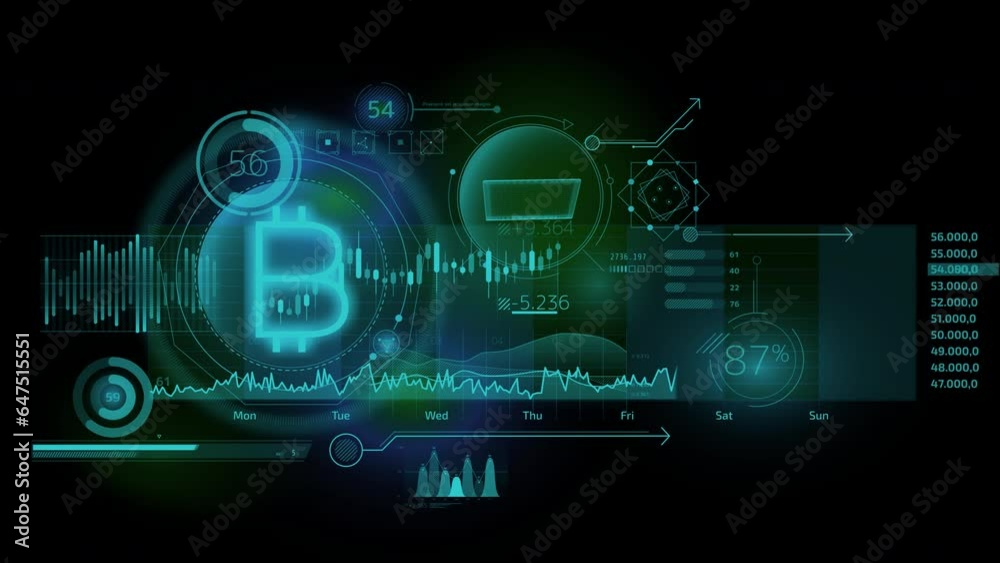 Decorative infographics about the growth of bitcoin Decorative infographics about the growth of bitcoin
