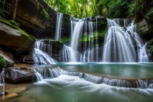 waterfall in the forest © Adnan