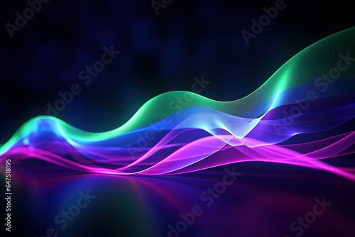 abstract futuristic background with pink blue glowing neon moving high speed wave lines and bokeh lights. Data transfer concept Fantastic wallpaper