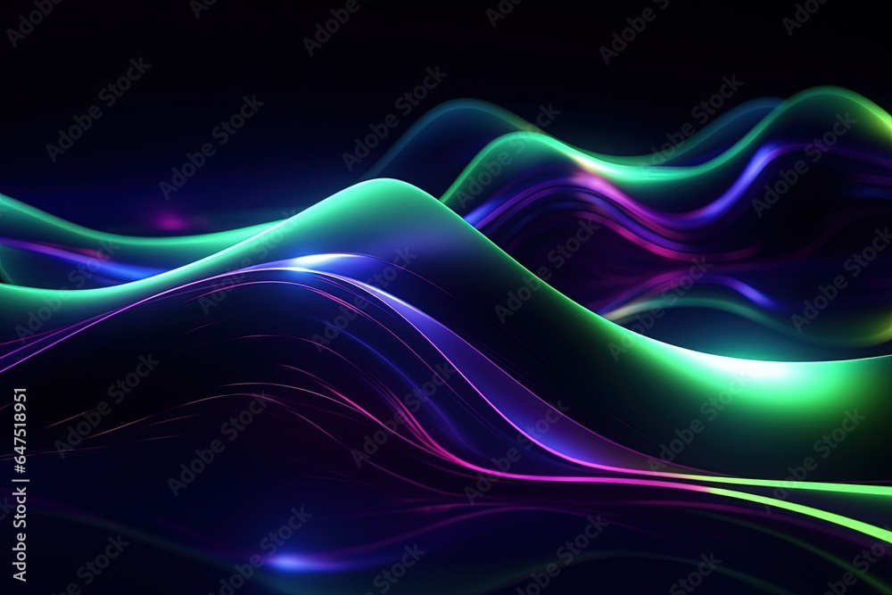 abstract futuristic background with pink blue glowing neon moving high speed wave lines and bokeh lights. Data transfer concept Fantastic wallpaper