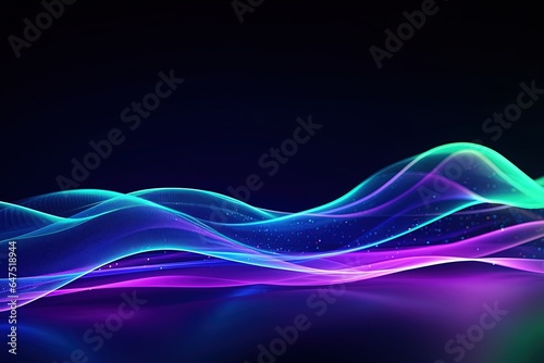 abstract futuristic background with pink blue glowing neon moving high speed wave lines and bokeh lights. Data transfer concept Fantastic wallpaper