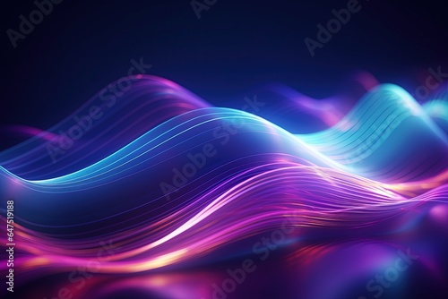 abstract futuristic background with pink blue glowing neon moving high speed wave lines and bokeh lights. Data transfer concept Fantastic wallpaper