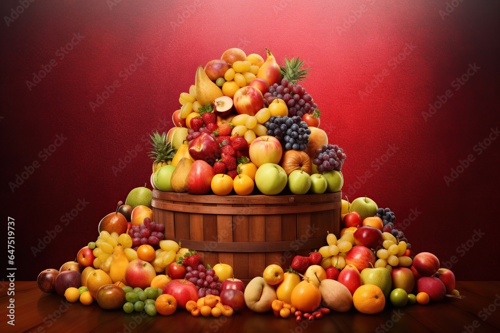 colorful ripe fruits. Generative AI colorful ripe fruits. Generative AI