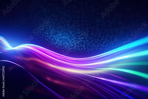 abstract futuristic background with pink blue glowing neon moving high speed wave lines and bokeh lights. Data transfer concept Fantastic wallpaper