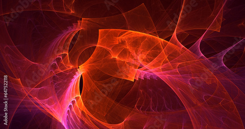 3D manual rendering abstract fantasy light fractal background © BetiBup33