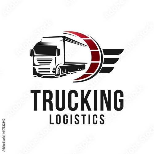 Transport trucking logistics logo vector