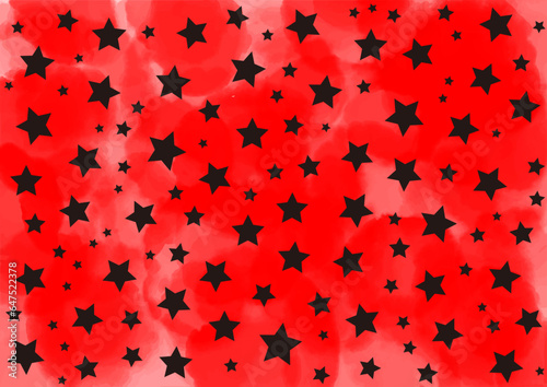 スター、星柄、レッド、ブラック、模様