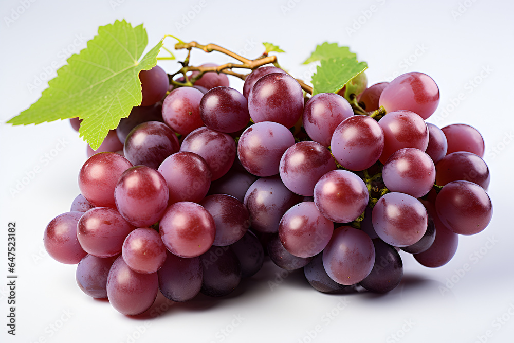 Fototapeta premium red grapes isolated on white background