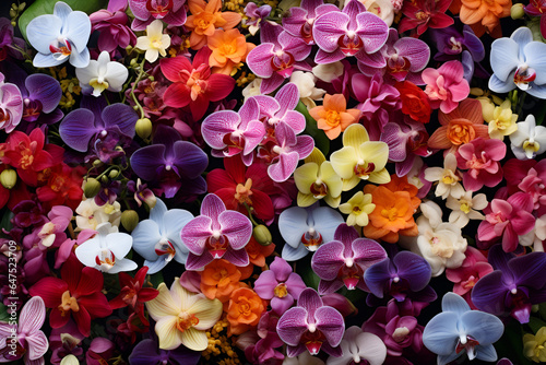 floral background with orchids  backdrop.