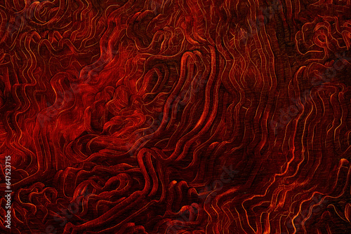 Fototapeta Naklejka Na Ścianę i Meble -  Red and black curved lines abstract wallpaper background