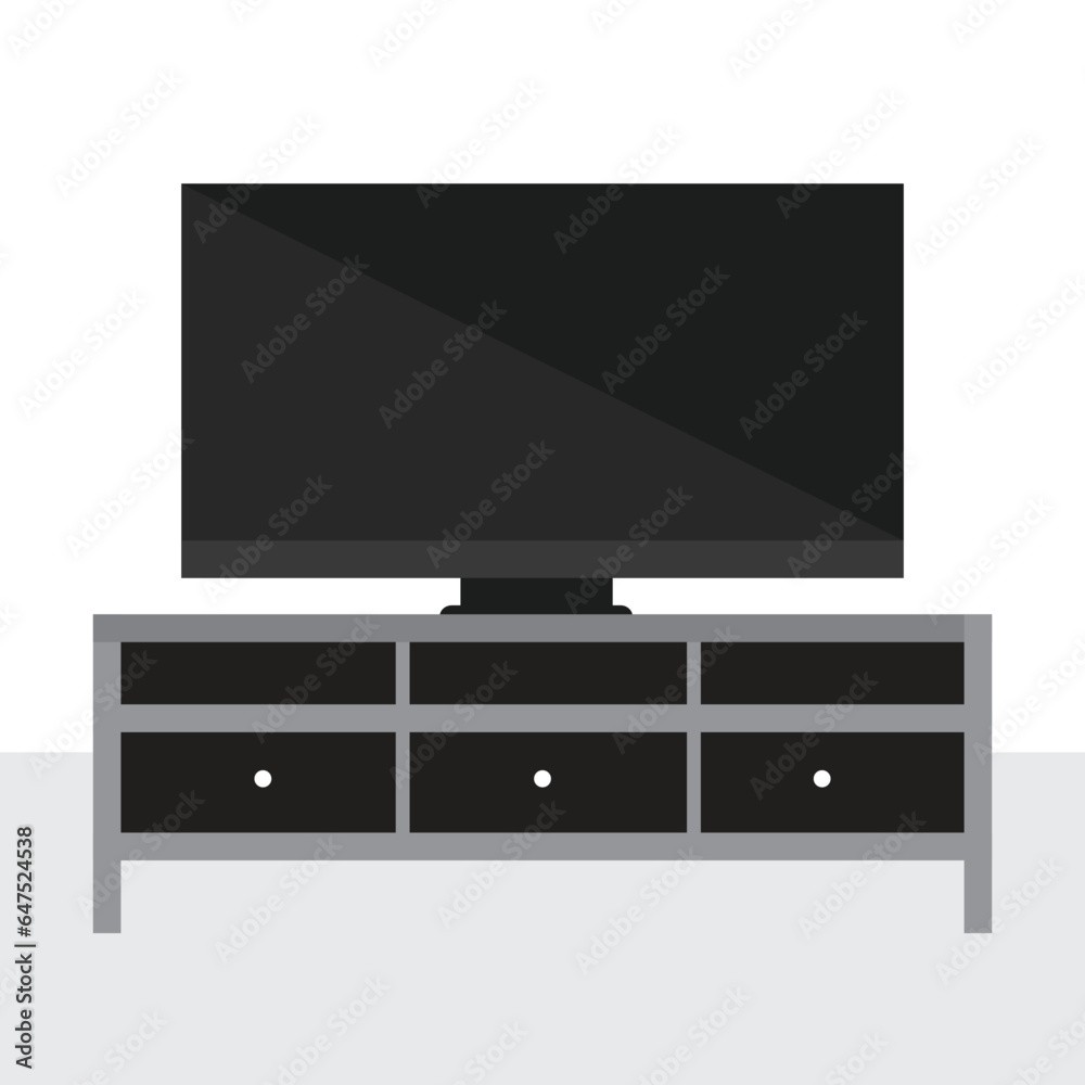 Room at home vector art and illustration. Flat design of room with interiors in home concept art Room at home vector art and illustration. Flat design of room with interiors in home concept art