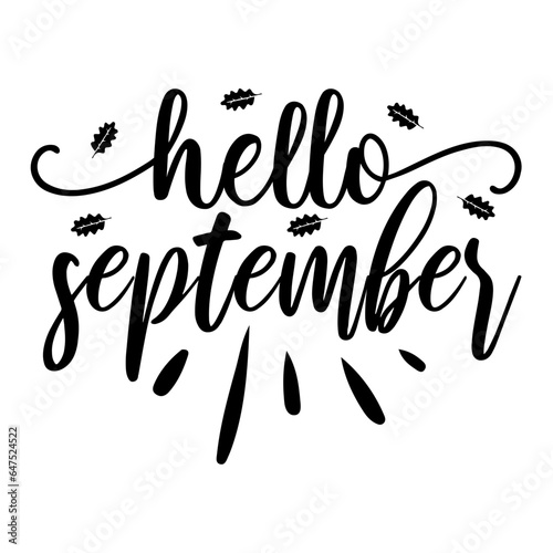 Hello September Svg